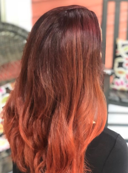 red ombre hair salon veritas
