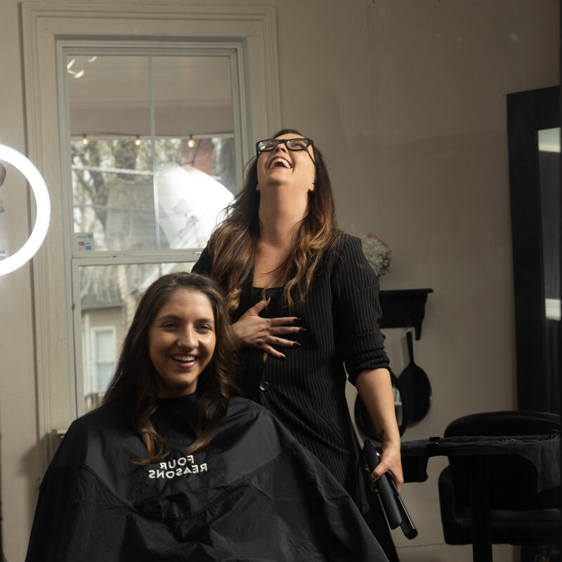 Ashley at Salon Veritas with Lauren Hair 